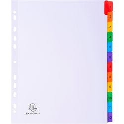 Exacompta Register 4112E DIN A4+ Weiß 12-teilig Perforiert Karton 1 bis 12 20 Stück Produktbild