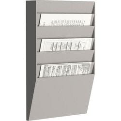 Paperflow DIN A4 Prospektständer Wandmontiert Grau DIN A4 H1X6.02 30,5 x 7,9 x 50,2 cm Produktbild