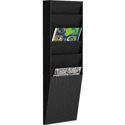 Paperflow DIN A4 Prospektständer Wandmontiert Schwarz DIN A4 V1X6.01 Produktbild