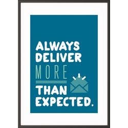 Paperflow Wandbild "Always deliver more than expected" 500 x 700 mm Produktbild
