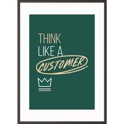 Paperflow Wandbild "Think like a customer" 210 x 297 mm Produktbild
