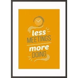 Paperflow Wandbild "Less meetings more doing" 210 x 297 mm Produktbild