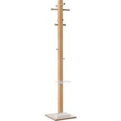 Paperflow freistehender Garderobenständer Holz easyCloth 350 x 350 x 1780mm Weiß Produktbild