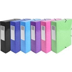 Exacompta Archivboxen 50729E DIN A4+ Farbig sortiert Beschichteter Manila Karton 25 x 33 cm 6 Stück Produktbild