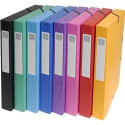 Exacompta Archivboxen 50300E DIN A4 Farbig sortiert Beschichteter Manila Karton 25 x 33 cm 8 Stück Produktbild