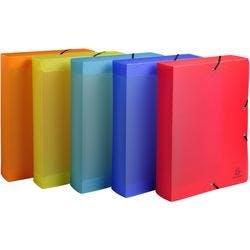 Exacompta Archivboxen 5987E DIN A4 Farbig sortiert Polypropylen 25 x 33 cm 8 Stück Produktbild