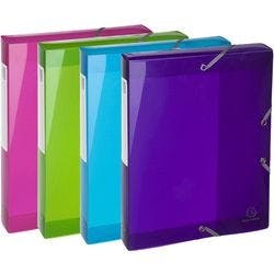 Exacompta Archivboxen 59780E DIN A4 Farbig sortiert Polypropylen 25 x 33 cm 4 Stück Produktbild