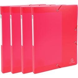 Exacompta Archivboxen 59875E DIN A4 Rot Polypropylen 25 x 33 cm 4 Stück Produktbild