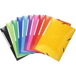 Exacompta Sammelmappe 55829E DIN A4 Farbig sortiert Beschichteter Manila Karton 24 x 32 cm 25 Stück Produktbild