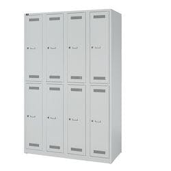 Bisley Light LIGHT Stahl Schließfach 8 Türen 8 Abteile Schlüssel 1.200 x 500 x 1.850 mm Hellgrau Produktbild