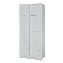 Bisley Light LIGHT Stahl Schließfach 4 Türen 4 Abteile Schlüssel 800 x 500 x 1.850 mm Hellgrau Produktbild