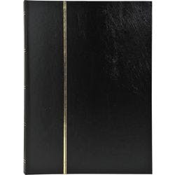 Briefmarkenalbum mit Kunstledereinband Schwarz 48 Seiten Produktbild