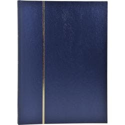 Briefmarkenalbum mit Kunstledereinband Blau 48 Seiten Produktbild