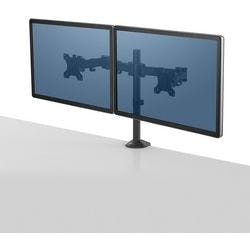 Fellowes Dualer Monitorarm Reflex höhenverstellbar 550 x 116 X 490mm 27 Zoll Schwarz Produktbild