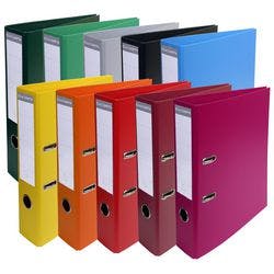 Exacompta Prem Touch Ordner DIN A4 70 mm Farbig sortiert 2 Ringe 53074E Pappkarton, PP (Polypropylen) Hochformat 10 Stück Produktbild