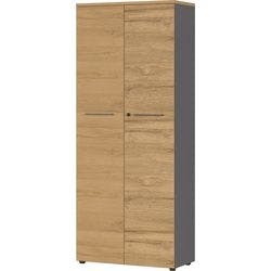 GERMANIA Melamin Schrank Abschließbar 800 x 400 x 1.970 mm Braun, Graphit Produktbild