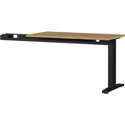 GERMANIA Schreibtisch-Erweiterung 4241-582AUFB Eiche, Schwarz 1.130 x 600 x 870 mm Produktbild