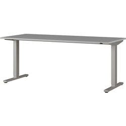 GERMANIA Sitz-Stehschreibtisch Agenda Hellgrau, Silber mit Aufbau 1.800 x 800 x 730 - 1.200 mm Produktbild