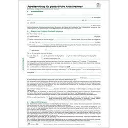 RNK Arbeitsvertrag DIN A4 10 Stück Produktbild