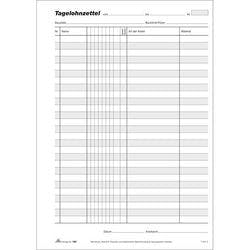 RNK Tagelohnzettel-Block mit Durchschreibpapier DIN A4 Produktbild