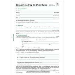 RNK Untermietvertrag DIN A4 10 Stück Produktbild