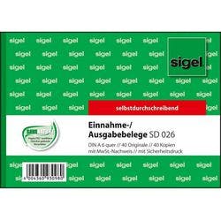 Sigel Ausgabe-/Einnahmebelege Block DIN A6 Produktbild