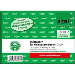 Sigel Quittungsformulare DIN A6 2x30 Blatt Selbstdurchschreibend Produktbild