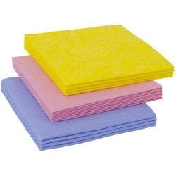 BETRA Viskose Geschirrtücher Blau, Gelb, Pink 35 x 35 x 6,5 cm 1020992 12 Stück Produktbild