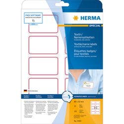 HERMA Laser Namensschild 4405 Selbstklebend Weiß 80 x 50 mm 20 Blatt à 10 Etiketten Produktbild