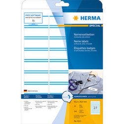 Namenschilder HERMA 4513 Blau Produktbild