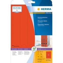 HERMA Ordneretiketten 5132 Rot 38 x 297 mm 20 Blatt à 5 Etiketten Produktbild