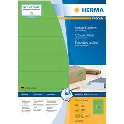 HERMA Farbige Multifunktionsetiketten 4559 Grün Rechteckig 105 x 42 mm 100 Blatt à 14 Etiketten Produktbild