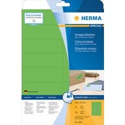 HERMA Farbige Multifunktionsetiketten 4554 Grün Rechteckig 105 x 37 mm 20 Blatt à 16 Etiketten Produktbild