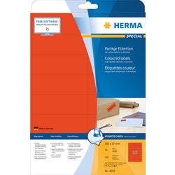 HERMA Farbige Multifunktionsetiketten 4552 Rot Rechteckig 105 x 37 mm 20 Blatt à 16 Etiketten Produktbild