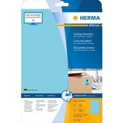HERMA Farbige Etiketten 4423 Blau Rechteckig 210 x 297 mm 20 Blatt à 14 Etiketten Produktbild