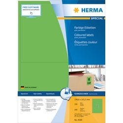 HERMA Farbige Multifunktionsetiketten 4569 Grün Rechteckig 199 x 143 mm 100 Blatt à 2 Etiketten Produktbild