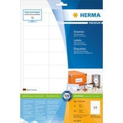 HERMA Mehrzwecketiketten 8633 Weiß Rechteckig 66 x 33,8 mm 10 Blatt à 24 Etiketten Produktbild
