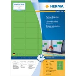 HERMA Farbige Etiketten 4549 Grün Rechteckig 45 x 21 mm 100 Blatt à 48 Etikett Produktbild