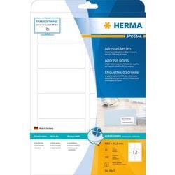 HERMA Inkjet Etiketten 8842 Weiß Rechteckig 88,9 x 46,6 mm 25 Blatt à 12 Etiketten Produktbild