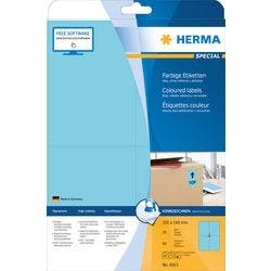 HERMA Farbige Multifunktionsetiketten 4563 Blau Rechteckig 105 x 148 mm 20 Blatt à 4 Etiketten Produktbild
