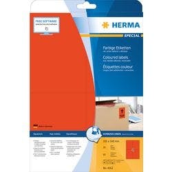 HERMA Farbige Etiketten 4562 Rot Rechteckig 105 x 148 mm 20 Blatt à 4 Etiketten Produktbild