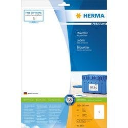 HERMA Multifunktionsetiketten 8637 Weiß Rechteckig 210 x 297 mm 10 Blatt à 1 Etikett Produktbild