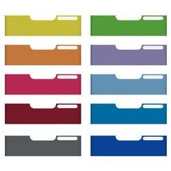 Exacompta Modulo Maxi Set mit 10 A4-Frontplatten Kunststoff Farbig sortiert Produktbild
