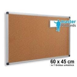 master of boards Kork Pinnwand Wandmontage 60 (B) x 1,5 (T) x 45 (H) cm Braun Produktbild