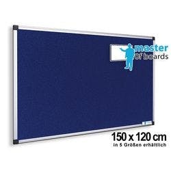 master of boards Pinnwand Wandmontage 150 (B) x 1,5 (T) x 120 (H) cm Blau Produktbild Print Hauptbild L