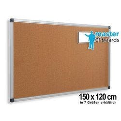 Master of Boards Kork-Pinnwand mit Alurahmen 150x120 cm Produktbild