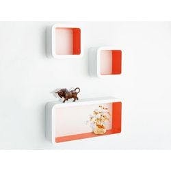 Casa Pura Cube Regal Oxford Mitteldichte Holzfaserplatte Weiß, Orange Produktbild