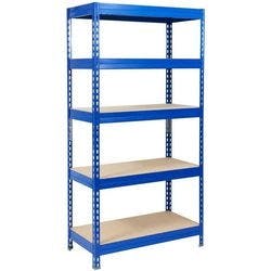 office marshal Grizzly Schwerlastregal 5 Fachböden Stahlblech 1.200 x 600 x 1.800 mm Blau Produktbild