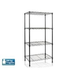 office marshal Stahl Metallregal 900 x 600 x 2.000 mm Schwarz Produktbild Print Hauptbild L