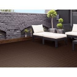 Casa Pura WPC-Fliesen Royal WPC, Kunststoff Dunkelbraun 300 x 300 mm Produktbild